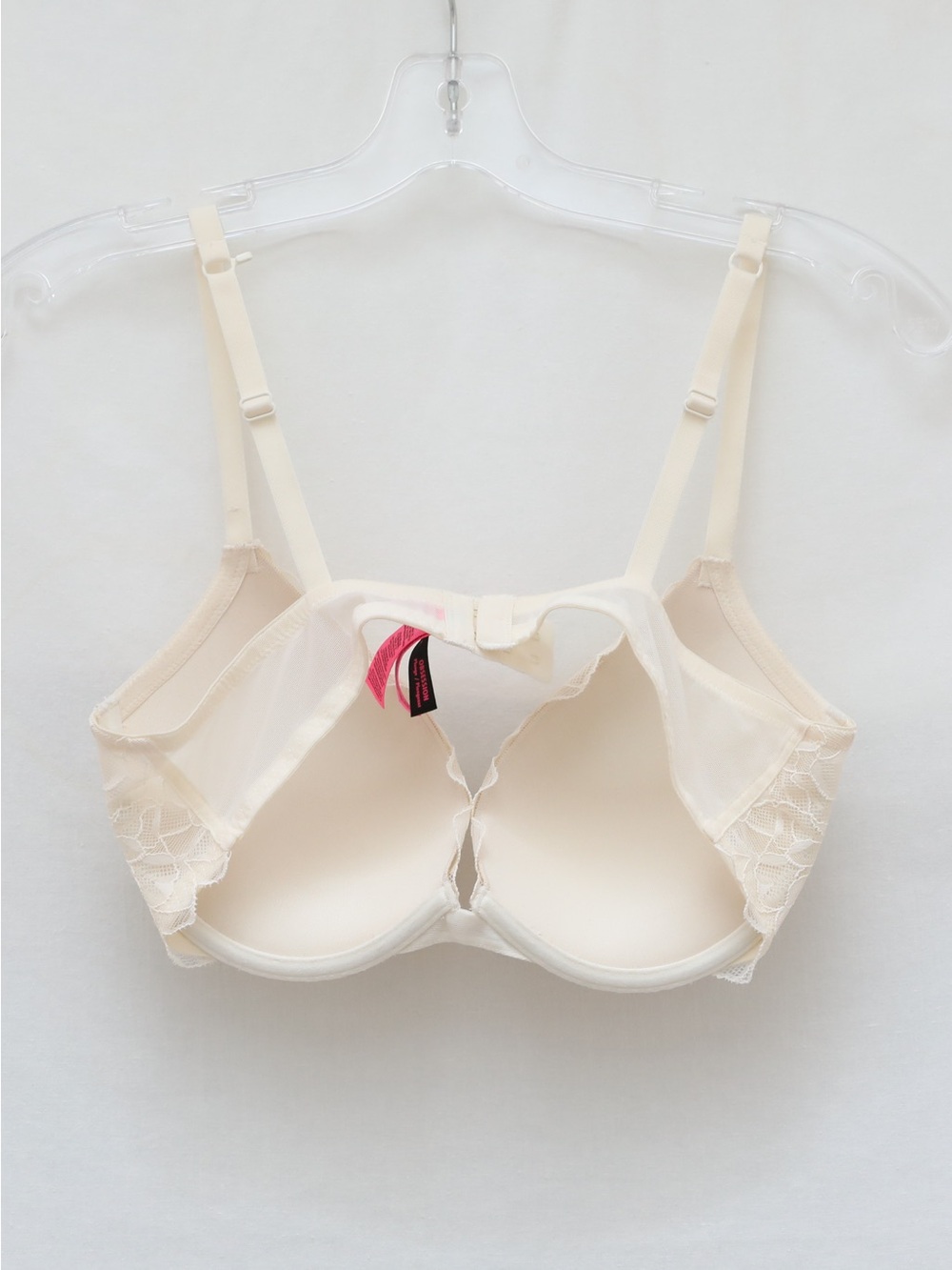 NWOT La Senza Obsession Plunge bra 36C nude beige lace underwear new - Picture 8 of 8